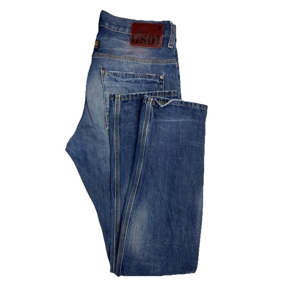 G Star Raw 01‎ Mens 30x32 Blue Denim Jeans New Radar Slim Blue